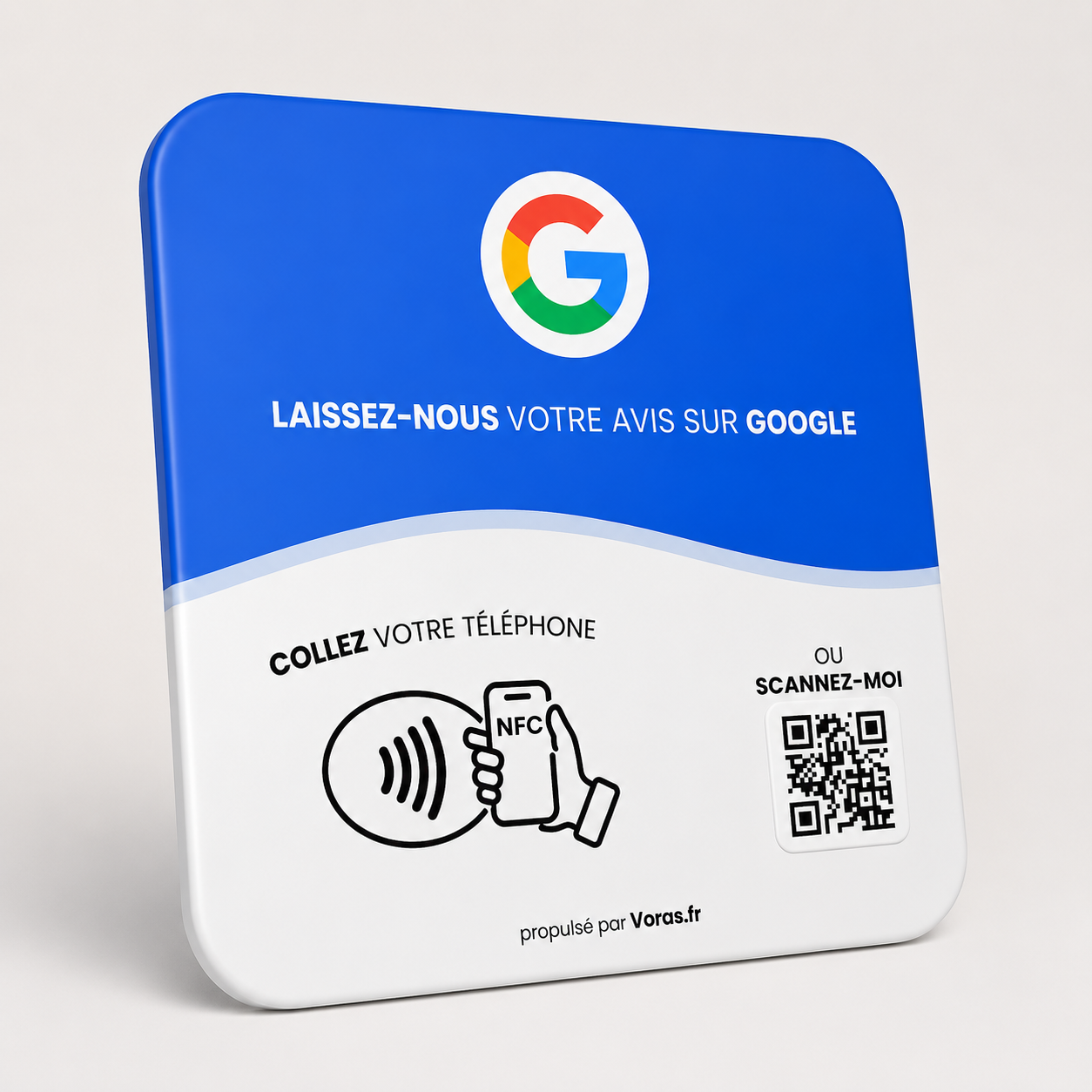 Carte d'avis Google NFC VORAS